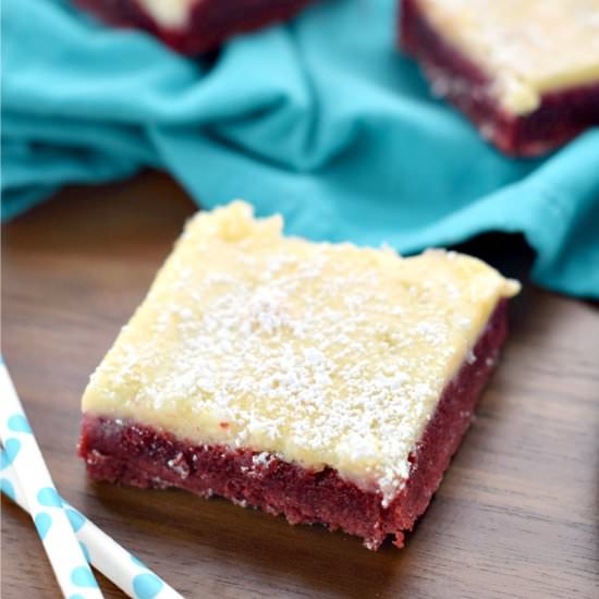 Red Velvet Gooey Bars - Recipe photo by simplejoy