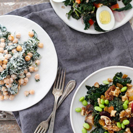 Massaged Kale Salad, Three Ways - Recipe photo by Nutrition Stripped