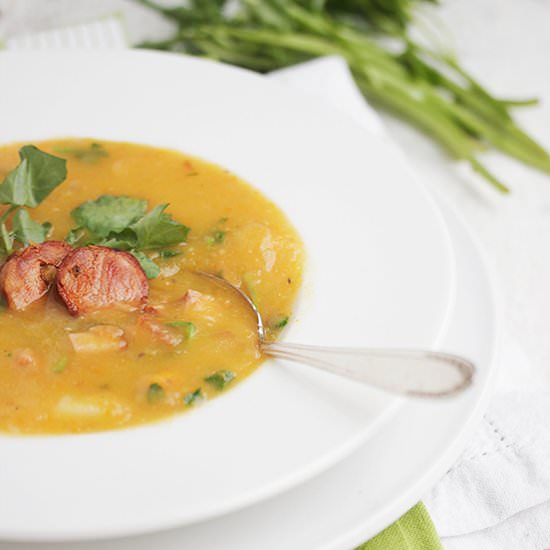 Caldo Verde Soup - Recipe photo by seasonsandsuppers