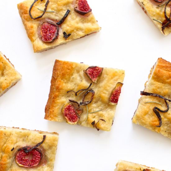 Focaccia with Figs & Onions - Recipe photo by LorimerKitchen