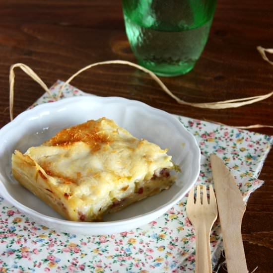 Leeks and sausages Lasagne - Recipe photo by profumodimamma