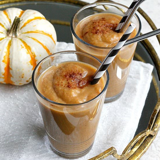 Warm Pumpkin Pie Milkshake - Recipe photo by fabtastic eats