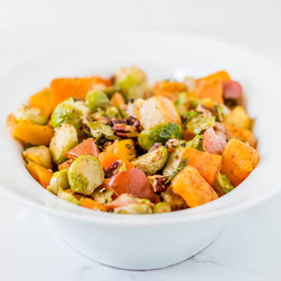 Warm Roasted Fall Vegetable Salad - Recipe photo by Coreen Murphy