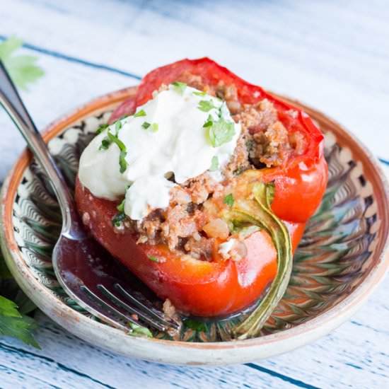 Stuffed Bell Peppers - Recipe photo by roxyskitchen