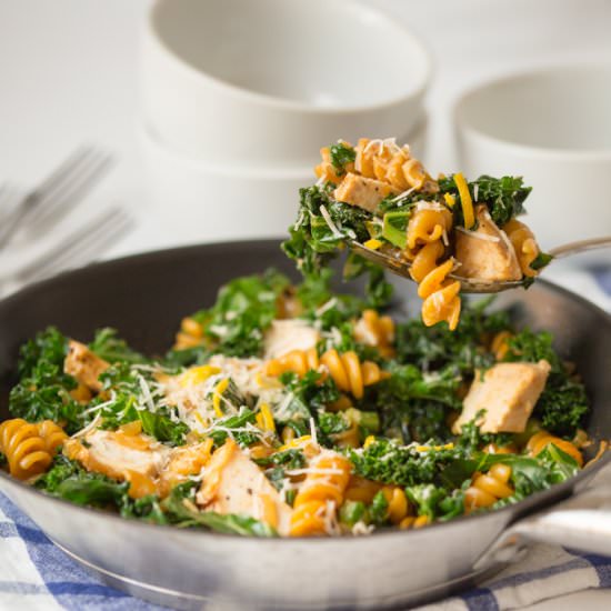 One Pot Garlic Chicken Pasta - Recipe photo by KitchenSanctuary