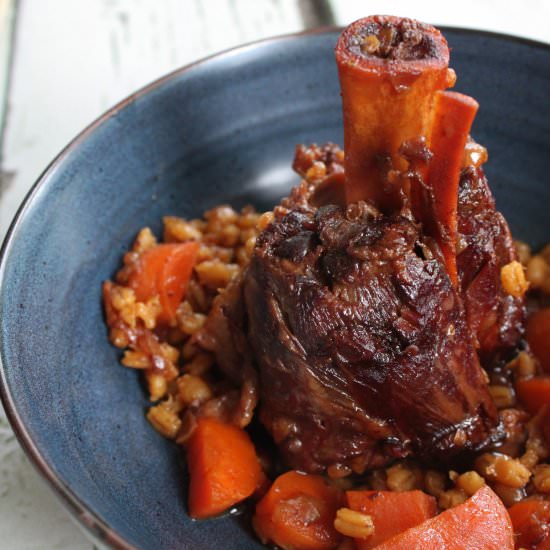 Slow Cooker Lamb Shanks - Recipe photo by EatDrinkCook