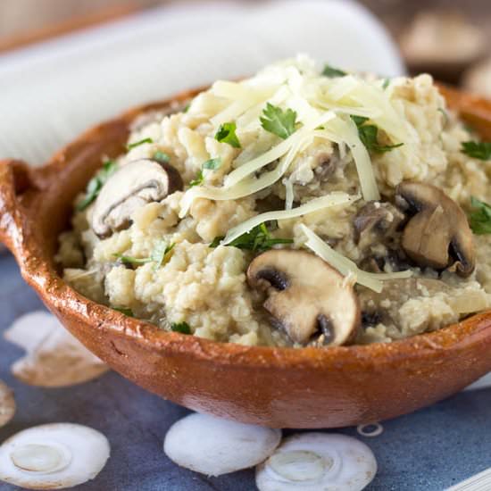 "Risotto" w/ Parmesan & Truffle Oil - Recipe photo by Simple Healthy Kitchen