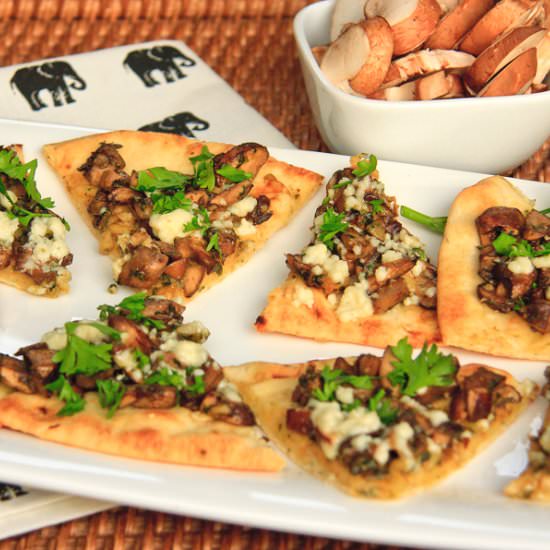 Mushroom Naan Flatbread - Recipe photo by preppingparties