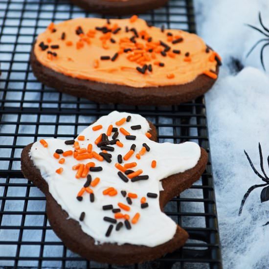 Halloween Chocolate Sugar Cookies - Recipe photo by Breezy Bakes
