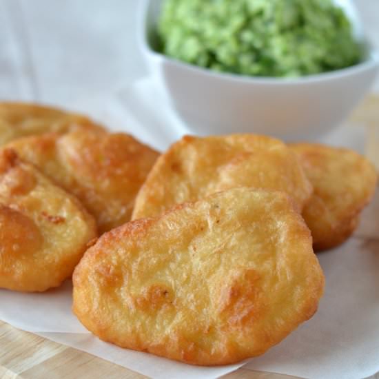 Beer Battered Potato Scallops - Recipe photo by thecrazykitchen