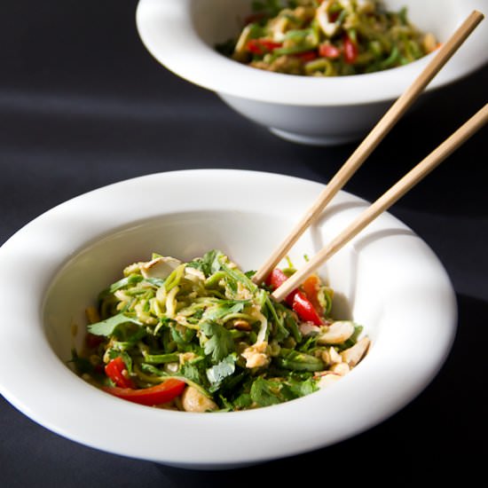Pad Thai with Zucchini Noodles - Recipe photo by thehealthycook