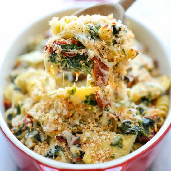 Chicken Florentine Artichoke Bake - Recipe photo by damndelicious