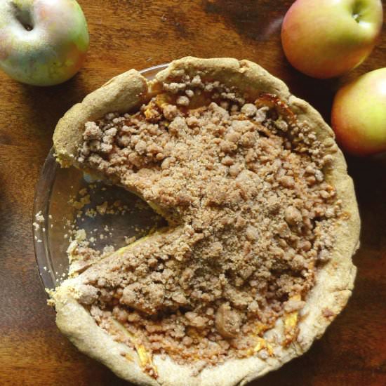 Vegan Pumpkin-Spiced Apple Crumb - Recipe photo by Luv My Veggie Table