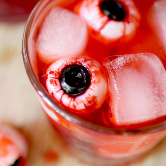 Creepy Halloween Cocktail Eyeballs - Recipe photo by pepperdesignblog