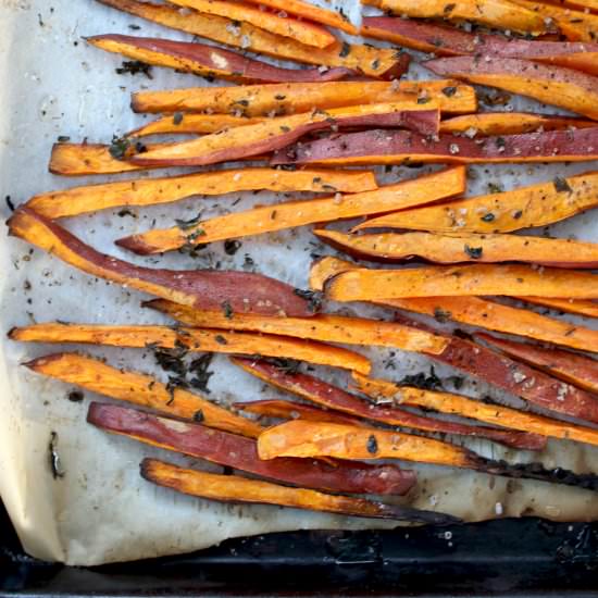 Roasted Sweet Potato Fries - Recipe photo by pepperdesignblog