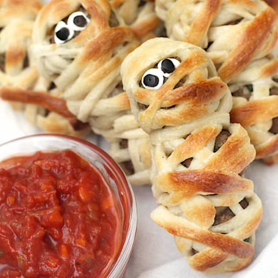 Meatball Mummies - Recipe photo by freshlyphotographed