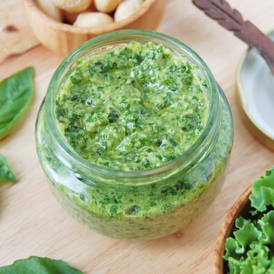Kale Macadamia Pesto - Recipe photo by marijasmine
