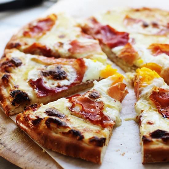 Croque Madame Pizza - Recipe photo by cookingforkeeps