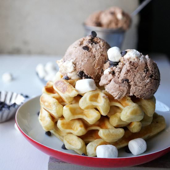 No-Churn Rocky Road Ice Cream - Recipe photo by misshangrypants