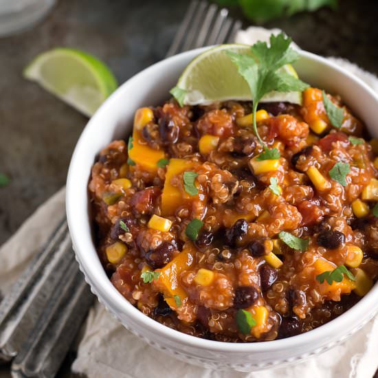 Crockpot Mexican Quinoa - Recipe photo by chelseasmessyapron