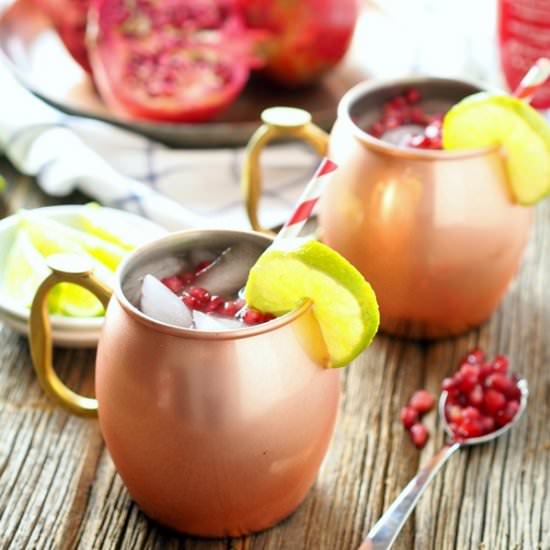 Pomegranate Moscow Mule - Recipe photo by the cookie rookie