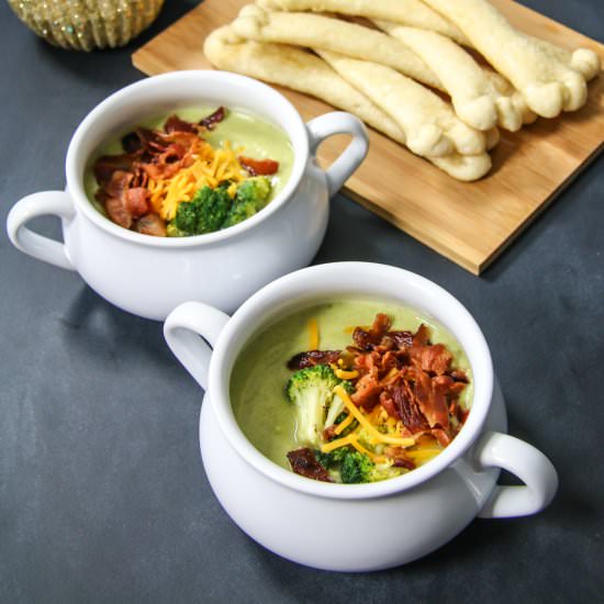 Halloween Soup & Breadsticks - Recipe photo by chef julie yoon