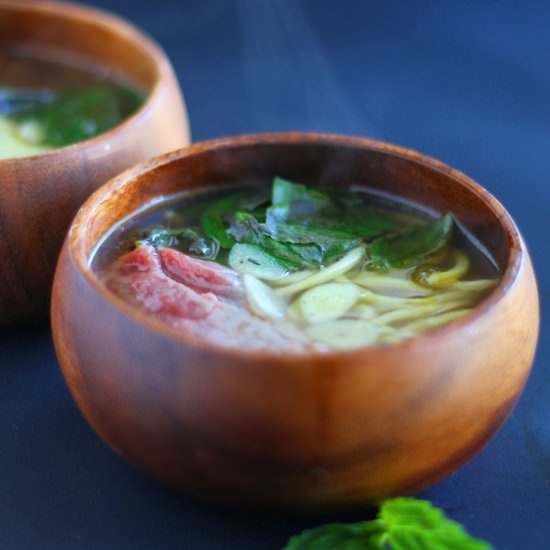 Easy Zucchini Noodle Beef Pho - Recipe photo by strictlydelicious