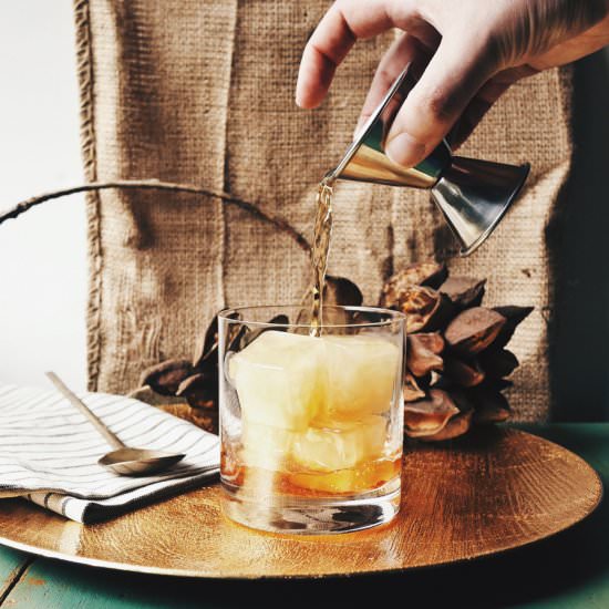 Apple Cider Rum Old Fashioned - Recipe photo by dinexdesign