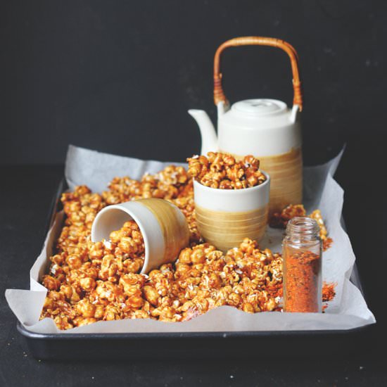 Shichimi Togarashi Caramel Corn - Recipe photo by dinexdesign