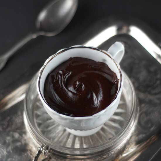 Secret Ingredient Chocolate Pudding - Recipe photo by Audrey @ Unconventional Baker