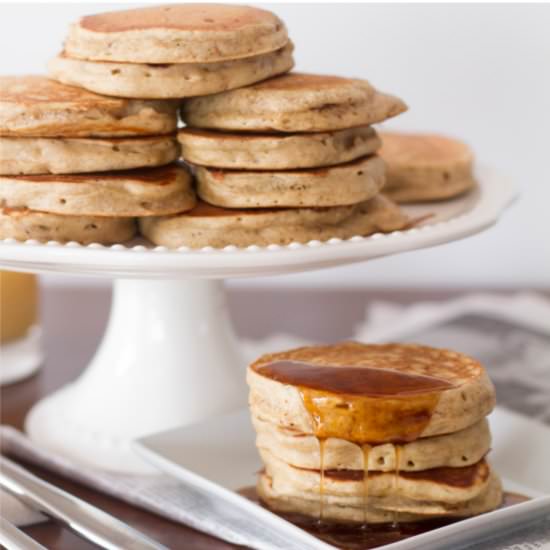 Apple Cinnamon Cider Pancakes - Recipe photo by prettylittledishes