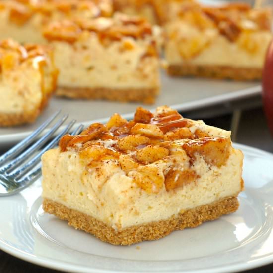 Caramel-Apple Cheesecake Bars - Recipe photo by fearlesshomemaker