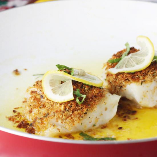 Parmesan, lemon & basil-topped fish - Recipe photo by scrummy2610