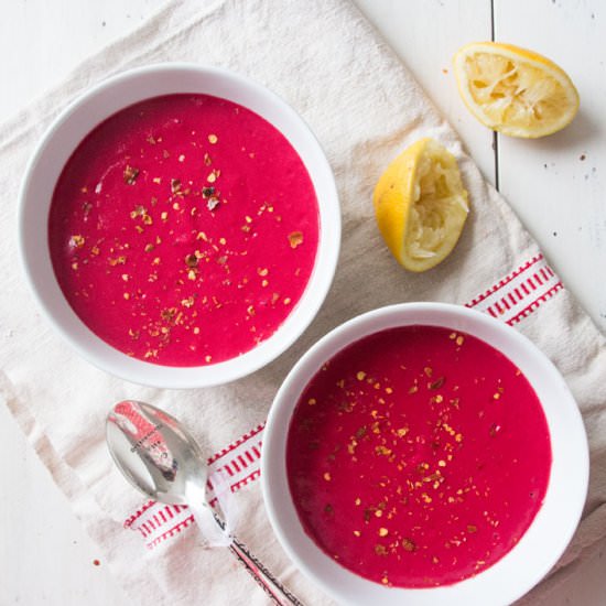 Roasted Beet and Potato Soup - Recipe photo by deliciouslyella