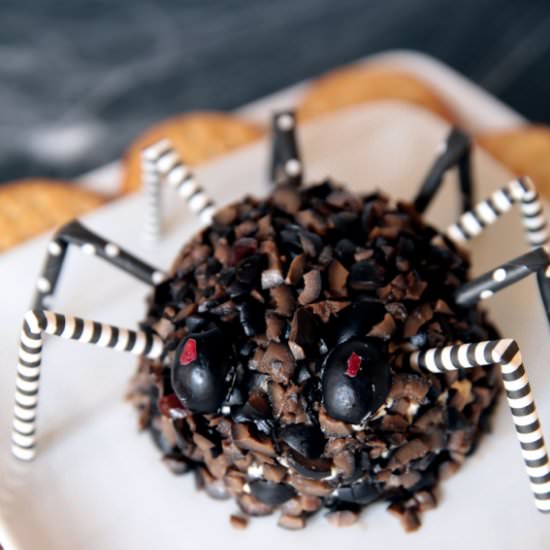 Spooky Spider Cheese Ball - Recipe photo by handmademood