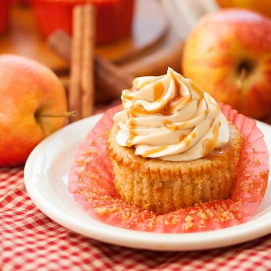 Caramel Apple Cupcakes - Recipe photo by tideandthyme
