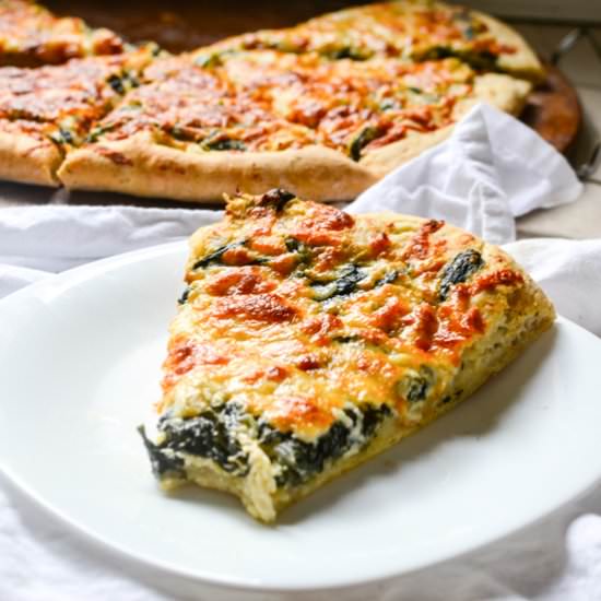 Spinach and Artichoke Pizza - Recipe photo by warmvanillasugar