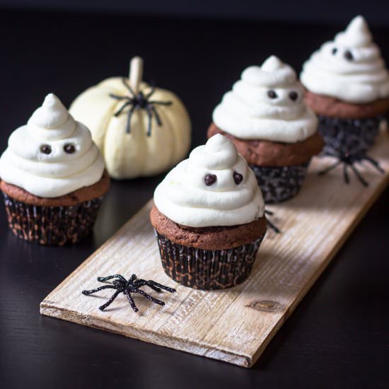 Ghost Cupcakes - Recipe photo by KitchenHighlights