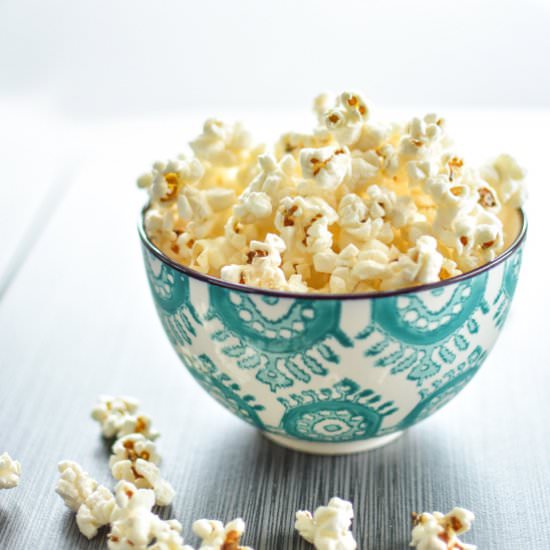 Easy, 5-Minute Stovetop Popcorn - Recipe photo by cookingandbeer