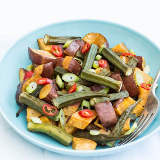 Sweet Potato & Okra Salad - Recipe photo by recipesfromapantry
