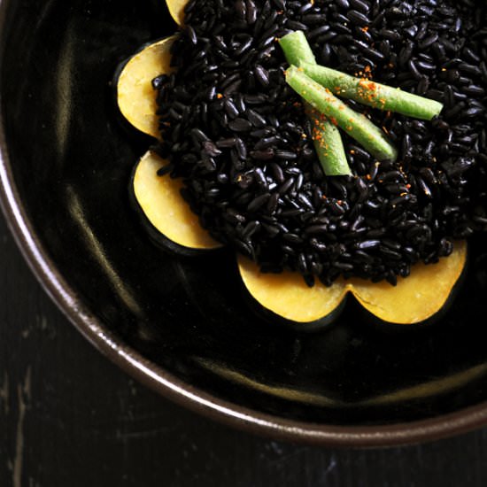Sunflower rice - Recipe photo by GrimGrains