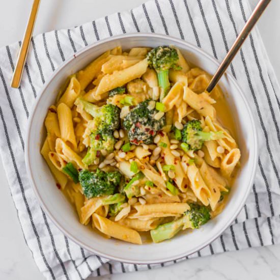 Penne Pasta Sweet Potato Alfredo - Recipe photo by Coreen Murphy