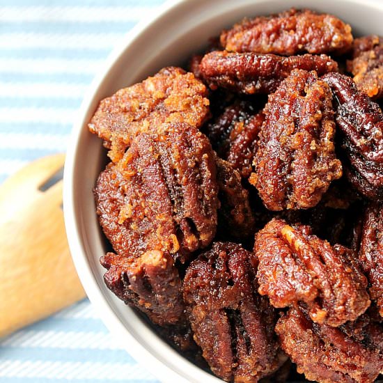 Honey & Spiced Glazed Pecans - Recipe photo by SparklesKathy