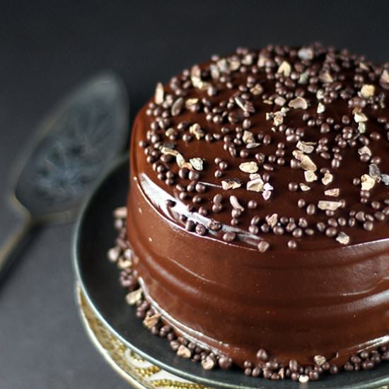 Chocolate Frosted Sweet Potato Cake - Recipe photo by Audrey @ Unconventional Baker