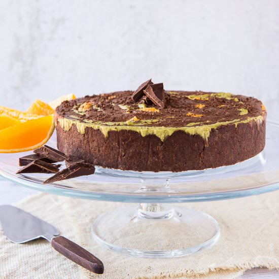 Zebra Choc-Orange Vegan Cheesecake - Recipe photo by 84thand3rd