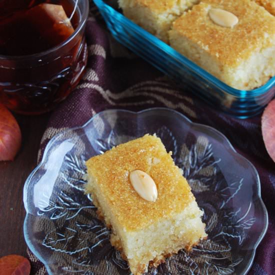 Basbousa / Semolina Cake - Recipe photo by 7aumsuvai