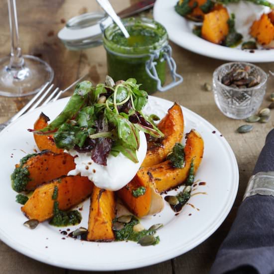 Butternut Squash with burrata - Recipe photo by Francoise La Prune