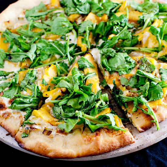Acorn Squash and Gorgonzola Pizza - Recipe photo by baked in