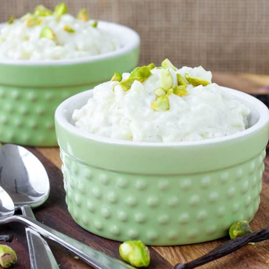 Vanilla Bean Rice Pudding - Recipe photo by ChefLindseyFarr