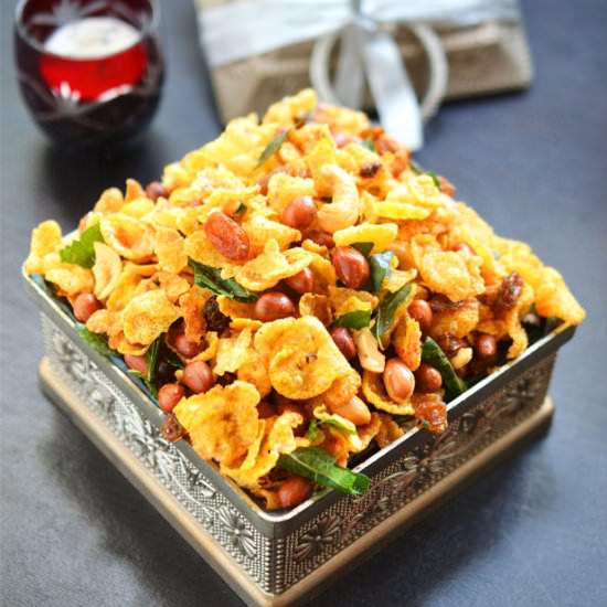 Cornflakes Mixture | Chivda Namkeen - Recipe photo by Indian Khana